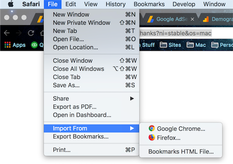 restore chrome data history and bookmarks for a mac pro